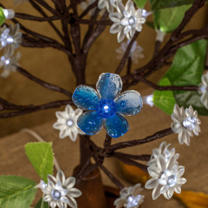Exclusively Aesthetic LED Fairy Tree Lamp Blue Flowers Mood for Home