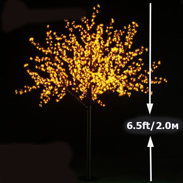 Yellow LED light up cherry blossom tree 6.5ft/2.0м 1728leds 