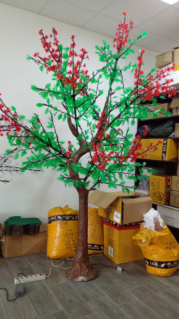 Outdoor Artificial trees that light up 8.2ft/2.5m. 1944 LED Red flower