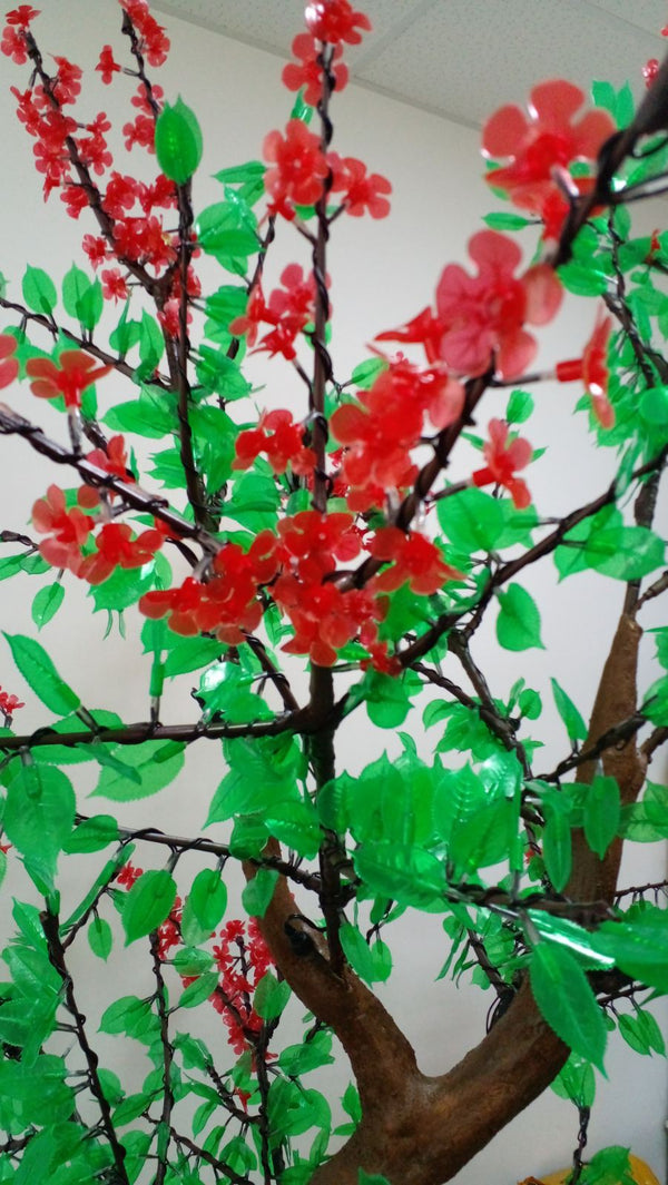 Outdoor Artificial trees that light up 8.2ft/2.5m. 1944 LED Red flower