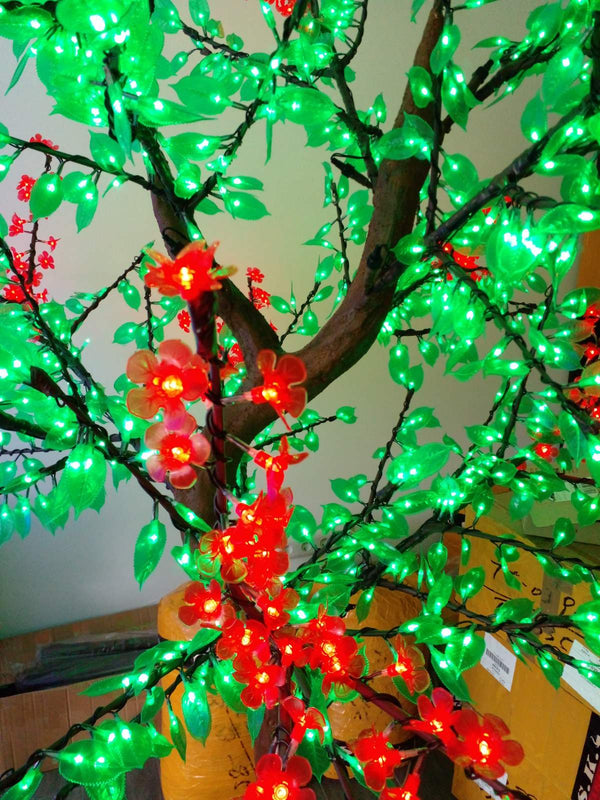 Outdoor Artificial trees that light up 8.2ft/2.5m. 1944 LED Red flower